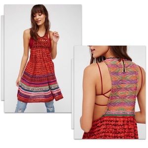 Free People Rare Hearts Knitted Tank Tunic Top